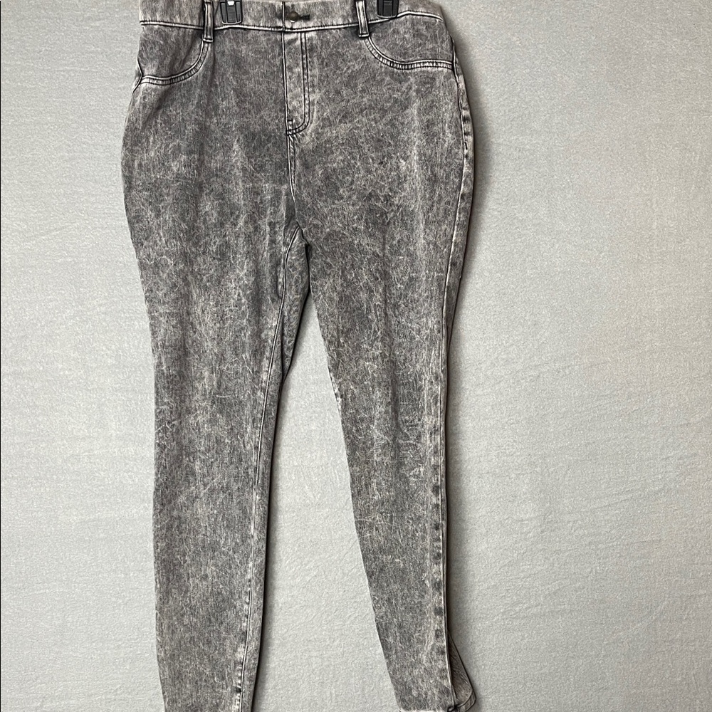 Gray Acid Wash Jeans